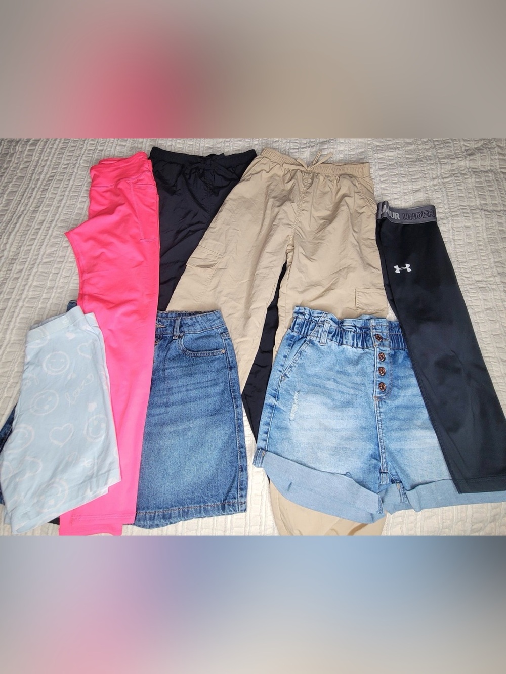 Girls Size 10/12 Bottoms Lot 7 Pieces Under Armour Art Class Bundle